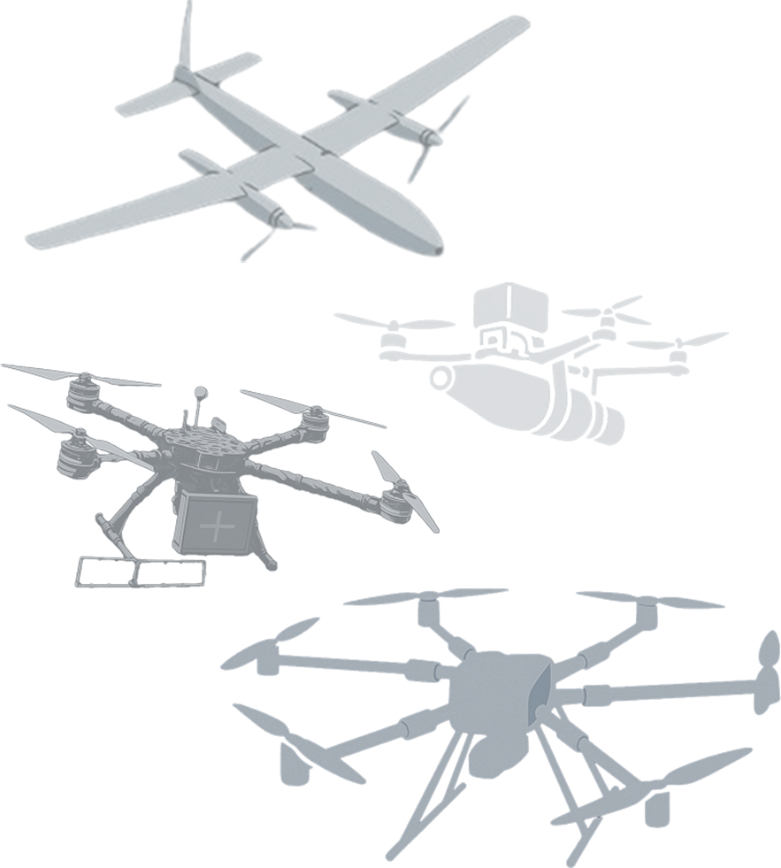 Swarm of drones